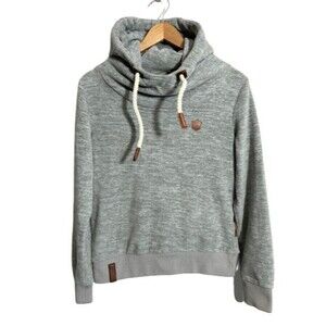 Naketano Gray Sweatshirt with Cowl Neck